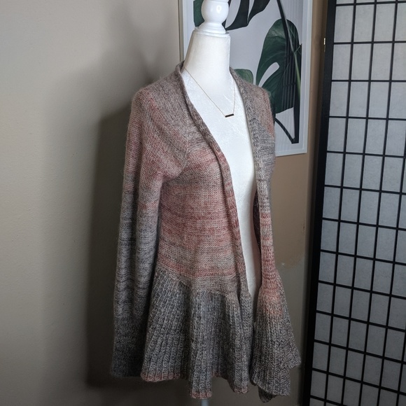 Anthropologie Sweaters - Knitted & Knotted Mohair Wool Cody Peplum Cardigan